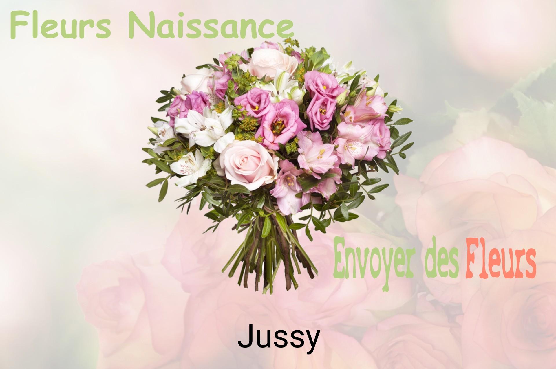 Bouquet de fleurs de naissance livré à Jussy